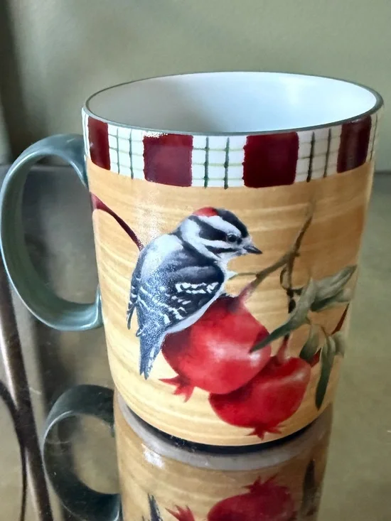 Set of 4 Decorative Ceramic Mugs from the Lenox Winter Greetings Collection - Picture 9 of 10